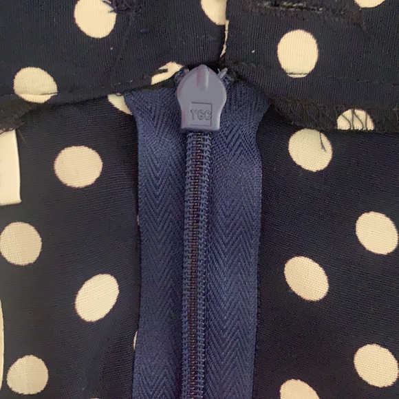 Navy Blue Polka Dot Skirt - Picture 7 of 7